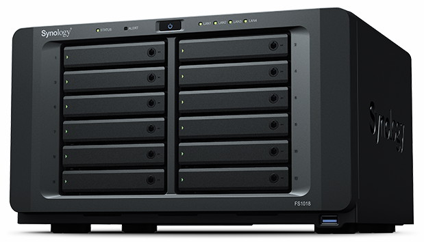 ���������� NAS-������� � 12 �������� ������ ��� ������ SSD Synology FlashStation FS1018 - ��� �������